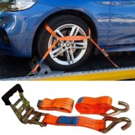 060075 Upínací popruh s bočným upevnením 2t 2,5m 35mm, oranžová 060075 Upínací popruh s bočným upevnením 2t 2,5m 35mm, oranžová