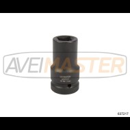637217 CR-MO Dlhý rázový orech štvorhran 1"-21 mm 90mm