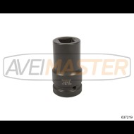 637219 CR-MO Dlhý rázový orech štvorhran 1"-22 mm 90mm