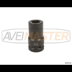 637219 CR-MO Dlhý rázový orech štvorhran 1"-22 mm 90mm