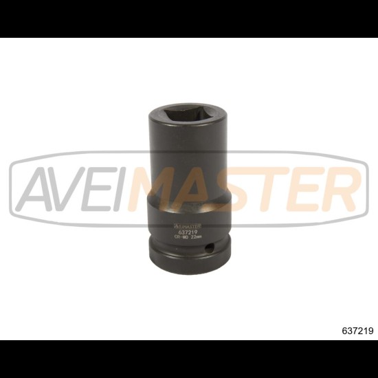 637219 CR-MO Dlhý rázový orech štvorhran 1"-22 mm 90mm