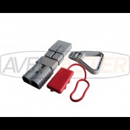 588022 Dvojica štartovacích konektrov Zástrčka/zásuvka z plastu, šedá s rúčkou 350A 65mm2