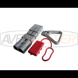 588022 Dvojica štartovacích konektrov Zástrčka/zásuvka z plastu, šedá s rúčkou 350A 65mm2