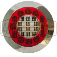  027105 LED Chrómové zadné svetlo hmlové + spiatočka biela