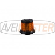Rotating amber beacon aluminum IP67 E9 + R10 + R65 w / 2.5 mt cable