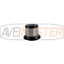 Rotačný modrý maják hliník IP67 E9 + R10 + R65 w / 2,5 mt kábel Rotačný modrý maják hliník IP67 E9 + R10 + R65 w / 2,5 mt kábel