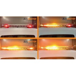 LED MAJÁKOVA RAMPA ČÍRA, ORANŽOVA 1148mm R65 12/24v č/STTD LED MAJÁKOVA RAMPA ČÍRA, ORANŽOVA 1148mm R65 12/24v č/STTD