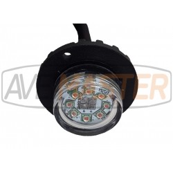 050900 LED okrúhle zábleskové svetlo  oranžové  8x3w 12/24V 050900 LED okrúhle zábleskové svetlo  oranžové  8x3w 12/24V