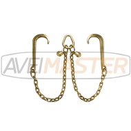 356800 Ťažný dvojpramenný reťazový záves s dvoma hákmi oko-háky. 3/8"x 75 cm BS-10T 