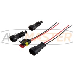 589100 Automobilový konektor 2 pinový s káblom 15cm  589100 Automobilový konektor 2 pinový s káblom 15cm