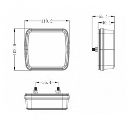 027650 LED Chrómové Združené zadné svetlo s dynamickými smerovkami 12 / 24V