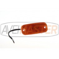 Amber flag Bočné 12-24 voltov w / kábel w / blistra