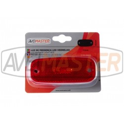 Červená vlajka Side 12-24 voltov w / kábel w / blistra