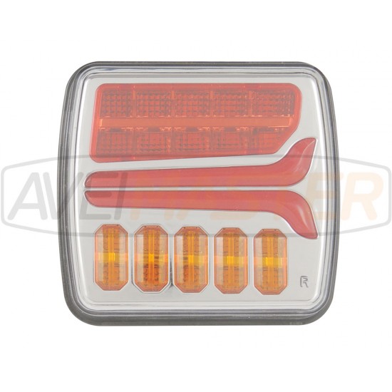 027650 LED Chrómové Združené zadné svetlo s dynamickými smerovkami 12 / 24V 027650 LED Chrómové Združené zadné svetlo s dynamickými smerovkami 12 / 24V