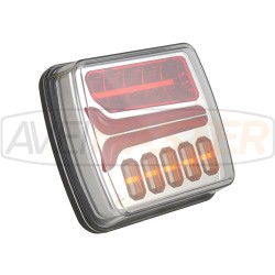 027651 LED Chrómové Združené zadné svetlo s dynamickými smerovkami 12 / 24V