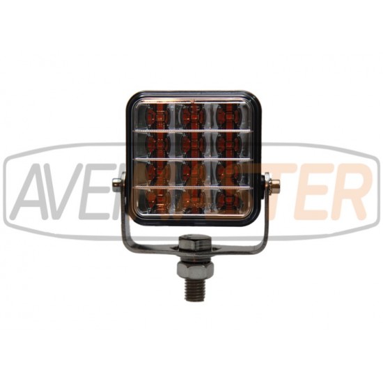 Hliník Amber LED stroboskop 74x74 12 + 24 V w / sup E13 + R65 IP67