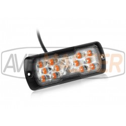LED Strobe Aluminium Amber 11,5w 12-24V E9
