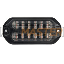 Ľad Strobe Alu Double Red Slim 9W 12-24 E9-R65 110x51x10 Ľad Strobe Alu Double Red Slim 9W 12-24 E9-R65 110x51x10
