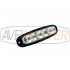 Jantárová LED stroboskop 6x3W 18W 12-24V = E9 + R65