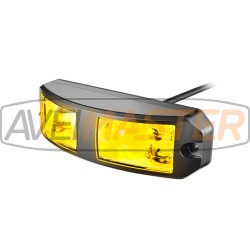 Ľad Strobe Angle hliník Amber IP65 7.5W R65 12 / 24v Ľad Strobe Angle hliník Amber IP65 7.5W R65 12 / 24v
