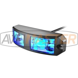 Ľad Strobe Angle hliník Modrá IP65 15W R65 12 / 24v Ľad Strobe Angle hliník Modrá IP65 15W R65 12 / 24v