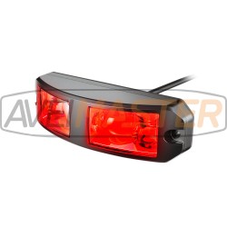 Ľad Strobe Hliník Uhol Red IP65 15W R65 12 / 24v Ľad Strobe Hliník Uhol Red IP65 15W R65 12 / 24v