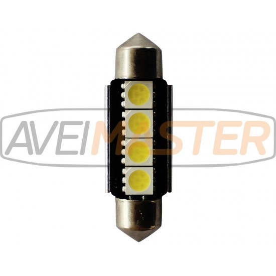 LED svietidlo 39 mm rúrková 4SMD / 5050 12 biely