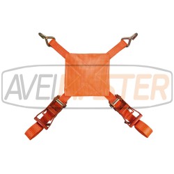 Systémové Amarracao kolies pre nákladné prívesy v Cross w / 2 račne Systémové Amarracao kolies pre nákladné prívesy v Cross w / 2 račne