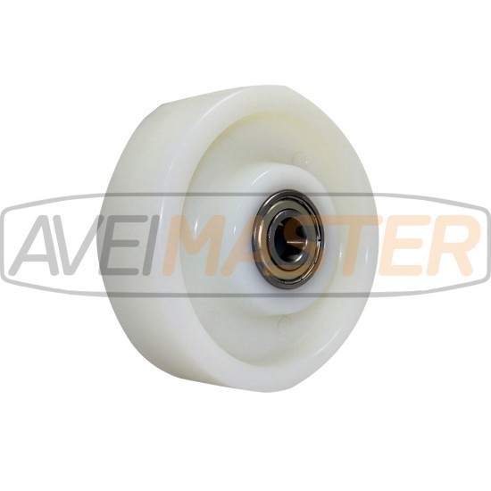 PA Nylon Wheel White 150x50x20-60 Bearing 6204 - 500kgs