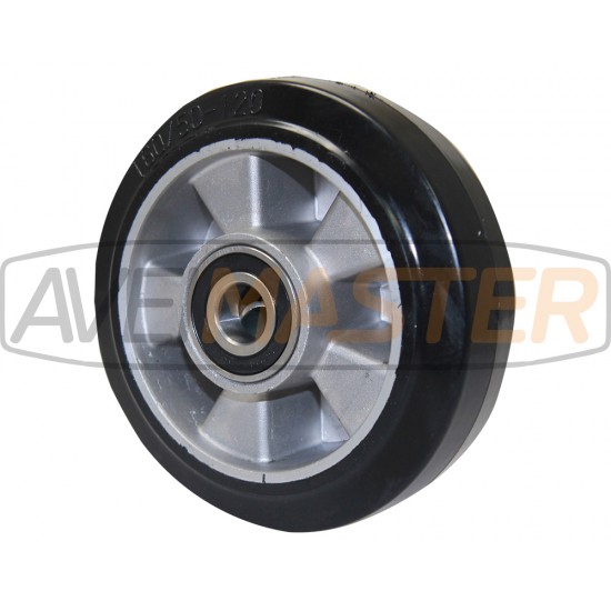 Elastic Rubber Wheel Center Alu. 125x50x20-60 6204 200kgs