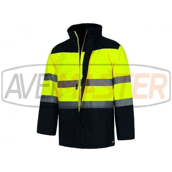 Parka reflektor modrá / Yellow C3765 - veľkosť XL - 171 196