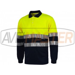 Polo m / tab reflektor modrá / žltá Polyester C3870-3XL171290