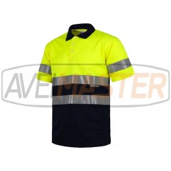Polo m / short reflektor modrá / žltá Polyester C3860-L-171314
