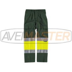 Nohavice reflektorové Dark Green / Yellow C4018 - Tam 56-171398