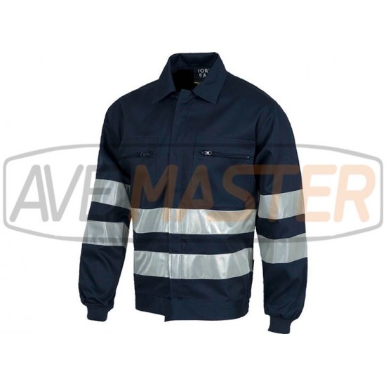 Jacket w / golier typ B1107 Tam galantérnym tovarom Navy Blue XL 58/60