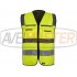 Žltá s vysokou viditeľnosťou vesta multibolsos C2901 - veľkosť XL