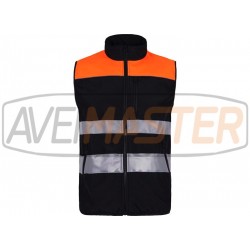 Vetrovka vesta tkané ripstop Black / Orange C2921 Tam M