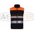 Vetrovka vesta tkané ripstop Black / Orange C2921 - XXL