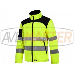 Coat wind-dverový Reflektor Yellow / Black c2930 - veľkosť XL