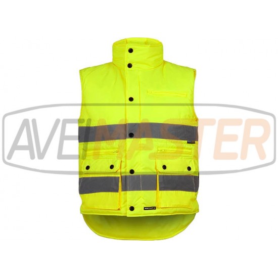 Žltá vesta w / 2 reflexnými pruhmi C3209 - XL