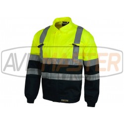 Vetrovka c / zatvorenie spustiť skryté nylon žltá / modrá C3211 - M