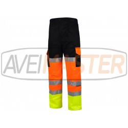 Nohavice reflektora čierna / oranžová / žltá C3216 - veľkosť 48