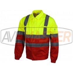 S vysokou viditeľnosťou bundy Red / Yellow C3311 - Veľkosť L S vysokou viditeľnosťou bundy Red / Yellow C3311 - Veľkosť L