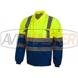 S vysokou viditeľnosťou bundy modrá / Yellow C3311 - veľkosť M S vysokou viditeľnosťou bundy modrá / Yellow C3311 - veľkosť M