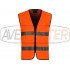 S vysokou viditeľnosťou vesta w / zatvorenie Oranžová C3610 - veľkosť L