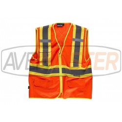 S vysokou viditeľnosťou vesta Orange / Yellow C3621 - veľkosť XXL S vysokou viditeľnosťou vesta Orange / Yellow C3621 - veľkosť XXL