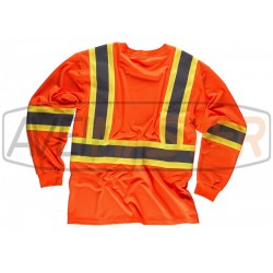 T-Shirt m.comprida Orange / Yellow w / náprsné vrecko C3633 - XL