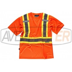 Tričko m.curta oranžová / žltá w / náprsné vrecko C3645 XL Tam