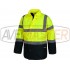 Parka s vysokou viditeľnosťou Žltá / Modrá C3710 - veľkosť XL