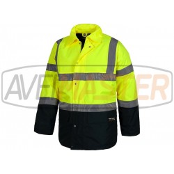 Parka s vysokou viditeľnosťou Žltá / Modrá C3710 - veľkosť XXL